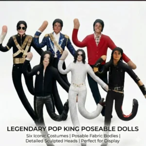 2026 New MJ Michael Jackson Cosplay Prop Doll Plush Figure Abstract Joint Mobility Soft StuffedDecoration Props Collection Gift