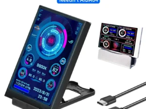 TURZX 3.5 / 5 Inch IPS USB Secondary Screen for Computer CPU GPU RAM HDD Monitor Type C Display NO AIDA64 LCD for Windows 10 11