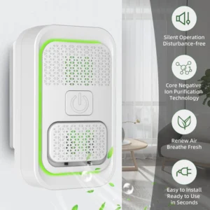 Plug-In Electric Air Purifier Negative Air Ionizer Mini Anion Purifier Negative Ion Generator Quiet Ionic Air Fresher Air Clean