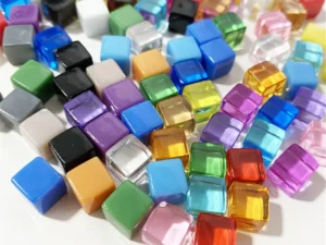 100Pcs/set 8mm Solid Clear Color Blank Square Corner Acrylic Dice Chess Piece Right Angle Sieve Cube For Board Game