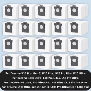 Dust Bag Fit For Dreame D10 Plus Gen 2, D20 Ultra, L10s Ultra Gen 2 / Gen 3, L10s Plus, L30s L40 L40s L50 L10s Pro Ultra Heat