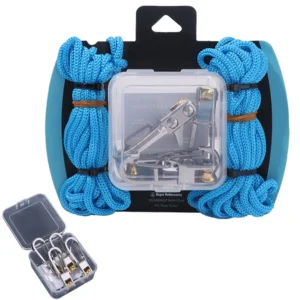 Lock Buckle Rope with Roller Tensioner 6 Hooks Heavy-duty Paracord Adjusters Quick Adjust Cam Technology Tie Down Rope Outdoor