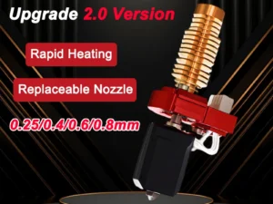 Latest Upgraded Hotend Kit for Flashforge Adventurer 5M/5M Pro Hotend AD5M Nozzle Kit Ceramic Heating Block & Hard Steel Nozzle