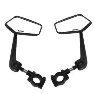 Universal Bike Handlebar Mirrors Motorcycle Rear View Mirror HD Wide Angle & 360° Rotating Back Sight Rearview Motorcycle Mirror