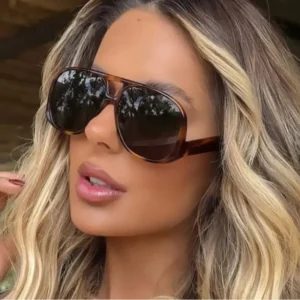 Hiking Camping Oversized Women Double Bridges Anti Light Glasses Fashion Outdoor Driving Eyeglasses Beach Travel UV400 Shades