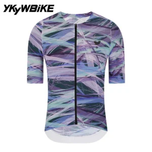 YKYWBIKE 2026 Men's Cycling Jersey Slim Fit Soft Light Road Bike Jersey Summer Breathable MTB Maillot Short Sleeve Shirt