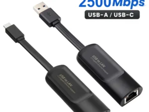 2500Mbps Ethernet Adapter 2.5G USB 3.0 Type C to RJ45 Network Card Wired Ethernet Gigabit Adapter Lan Card Hub for MacBook iPad