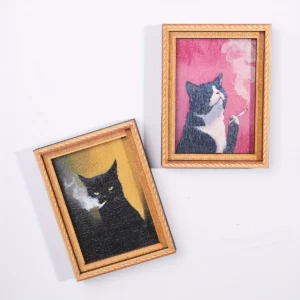 1pc Cute cat refrigerator magnet - Adorable black and white cat design, perfect for home and office decoration