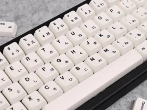 Simple, Pure White Japanese MDA Keycaps PBT 150 Keys, Customized for 60/84/98/108 Mechanical Keyboards