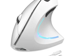 2025 New Arrival HXSJ Dual Mode Vertical Mouse Ergonomic ABS 600mAh Rechargeable 2400DPI Type-C Interface Wireless Mouse for PC