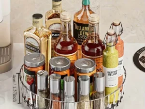 360°Rotating Rotating Spice Rack Organizer For Bathroom Kitchen Countertop Easy Access and Efficient Storage Desktop Storage Box