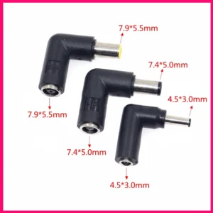 1PCS Suitable For Lenovo/Dell/HP Laptop Power Adapter DC 7.4/7.9/4.5MM Male To Female Elbow Connector Angle Head Receptacle Plug