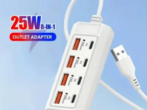 [8-terminal station fast charging USB hub] equipped with 4 USB and 4 PD ports | 25W fast charging, suitable for computers