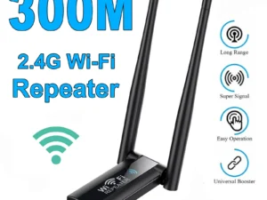 2.4G 300Mbps Wireless USB WiFi Repeater Extender WiFi Signal Amplifier Booster Long Range Wi-Fi Router Home Network Extension