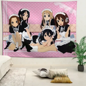 K-ON!Anime Tapestry Wall Hanging Bohemian Wall Tapestries Mandala Home Decor Accessories