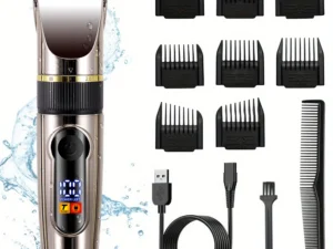 Professional Hair Clipper Ceramic Blade Male Hair Trimmer LED Display Haircut Machine USB charging