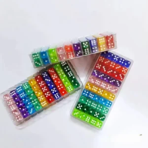 100pcs Dice Set for Board Games 14mm D6 Accessories for TCG MTG Card Game Acrylic Game Dice for Party DND Classroom Math Dice