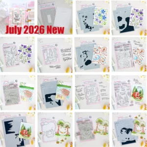 2026 New Retro Camp Days Metal Cutting Dies Clear Stamps Stencil DIY Birthday Scrapbooking Handmade Greeting Card Template