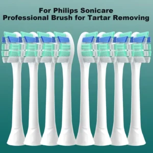 4-20pcs Replacement Toothbrush Heads Compatible with Philips Sonicare and More Click-on Electric Toothbrush Handles ,White