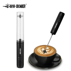 MHW-3BOMBER Electric Milk Frother USB Rechargeable Coffee Frother Handheld Milk Frother Egg Beater Food Blender Espresso Tools