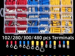 102/280/300/480PCS Wire Connector Kit Male Female Insulated Terminals Cold Crimp Terminals Assorted Crimp Terminals Spade