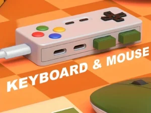 1pc Portable Creative HUB 4-In-1 USB Expander with 2 Type-C Ports And 2 USB Ports,for Mouse, Keyboard, And USB Flash Drive.