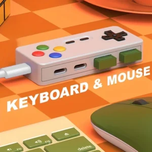 1pc Portable Creative HUB 4-In-1 USB Expander with 2 Type-C Ports And 2 USB Ports,for Mouse, Keyboard, And USB Flash Drive.