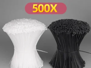 500/200/100Pcs Plastic Nylon Cable Ties Self-locking 1.9/2.7mm Cord Straps Adjustable Fastening Loop Home Office Wire Zip Garden