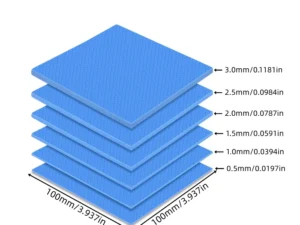 Silicone Thermal Pads,100x100mm Multi-Thickness Heat Resistant Silicone Thermal Pads for Laptop Heatsink CPU GPU LED Cooler