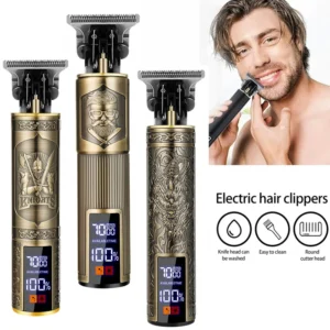Electric Hair Cutting Machine Vintage T9 Hair Clipper Professional Men Shaver Rechargeable Barber Trimmer for Men