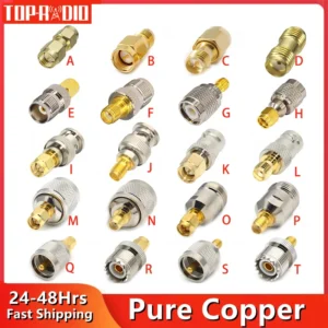 SMA Male Female to RP SMA N BNC UHF PL259 SO239 TNC Copper Brass Adapter Straight RF Coaxial Connector Converter