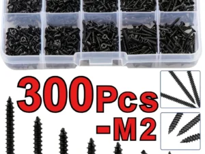 300-piece M2 self-tapping screw set in various sizes and styles -appliance assembly including convenient storage boxes
