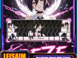 Chainsaw Man Anime Custom Keycap Reze Makima Themed Keycap Mechanical Keyboard Cherry PBT Side engraving PC Gaming Keyboard Gift