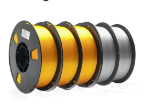 5KG Silk PLA Plastic Gold Sliver,3D Printer Filament 1.75mm 1KG/Spool Smooth Silky Consumable Fits for Most FDM 3D Printers