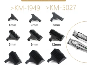 Kemei 1 2 3 6 9 12 mm Hair Trimmer Limit Comb Universal Black Guards Hairdresser Hair Cutting Guide for 5027 1949 5098 9163 5021
