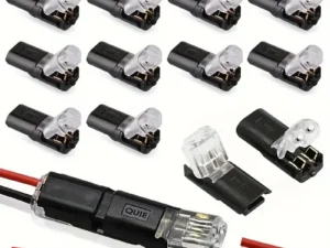 10/20/30/40/50Pcs Pluggable LED Wire Connectors, 2 Pin 2 Way Universal Compact Wire Terminals, No Wire-Stripping Required