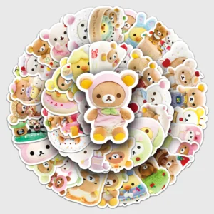 50pc Easy Bear Series Cartoon Cute Graffiti Stickers Suitcase Laptop Skateboard Personalized Stickers