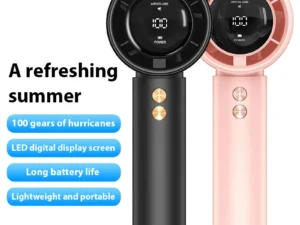 Portable Handheld Fan Air Cooler LED Display Rechargeable High-Speed Turbo Fan Mini Electric fan Outdoor Travel Hand Cooling fan