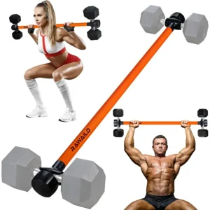 Dumbbell Converter, Convert Dumbbells to Barbell Set, Weight Bar for Bench Presses, Squats, Hip Thrust, Deadlifts, Home Weightli