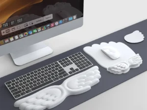 Mechanical Keyboard, Mouse, Wrist Rest, Computer Keyboard, Laptop, Angel Wing, Memory Foam, Mouse Pad Wrist Support
