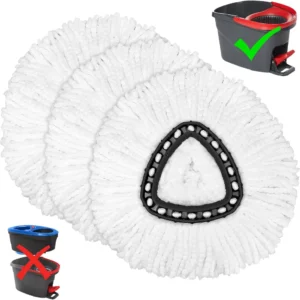 Microfiber Spin Mop Replacement Heads for O-Cedar EasyWring, Washable Mop Refills for Deep Cleaning Hardwood & Tile Floors Use