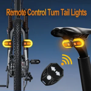 Bike Rear Lamp Smart Bike Wireless Remote Turn Signal Lights Bicycle LED Waterproof Taillight Easily Installation Warning Lamp