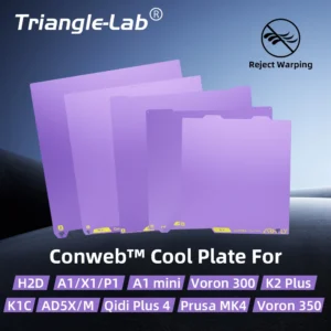 Trianglelab®&Pheetus® Conwebr™ Cool Plate 186x199 235x250 256x256 305x318 355x346 369x382 for A1mini A1X1P1 K1C H2D Voron 300 K2