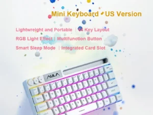 AULA F3061 Mechanical Touch Feel Keyboard 61 Keys Wired Mini Keyboard RGB Backlight Keyboard Desktop  Laptop Game Keyboard