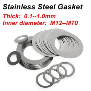 M12-M70 Shim Stainless Steel Ultra Thin Adjusting Flat Washer High Precision Axle Bearing Spacer Gasket Thick 0.1 0.2 0.3 0.5 1.