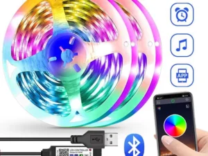 RGB LED Strip Lights USB Smart Bluetooth APP Control Led Flexible Lamp Tape for Room Decoration TV Backlight Diode Decorations