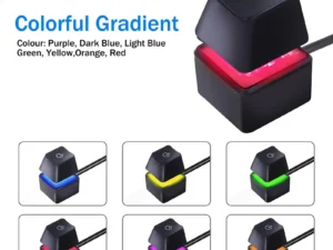 Desk ON/OFF Power Switch for Desktop Computer RGB Backlight Mechanical Shaft Key External Remote Start PC Mainboard Reset Button