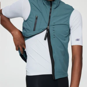 SPEXCEL All Season Classic Lightweight Windproof cycling Vest Men's Wind Jacket Stretch fabric With Two Way Zipper