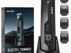 Body Hair Trimmer for Men,Pubic Hair Trimmer with LED Light - Electric Ball Shavers with Ceramic Blades & Travel Lock - Body Groomer IPX7 Waterproof Wet/Dry Use for Groin/Chest/Legs