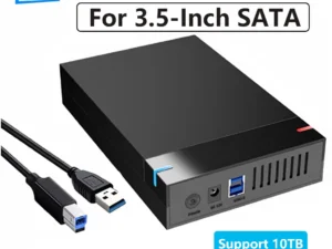 3.5 inch HDD Case USB 3.0 to SATA External Hard Drive Reader Support 10TB Hard Drive Enclosure High Speed Adapter for PC Lapop